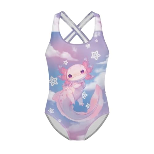 Image of Girls One Piece Swimsuit Teens Cross Back Summer Beach Wear for 5-14Y