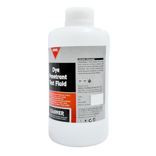 Image of Aerol Dye Penetrant Test Fluid (1 Litre) | Quick-Drying Non-Corrosive Solvent for Crack & Flaw Detection | Compatible with Steel, Iron & Welded Metal Components
