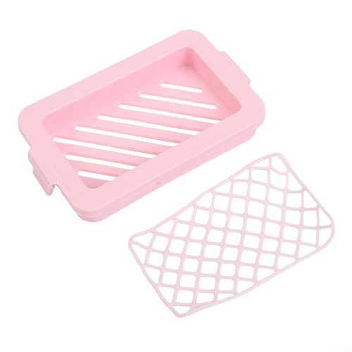 Caja de espuma de jabón compacta y fácil de limpiar para lavanderías y encimeras de cocina (rosa)