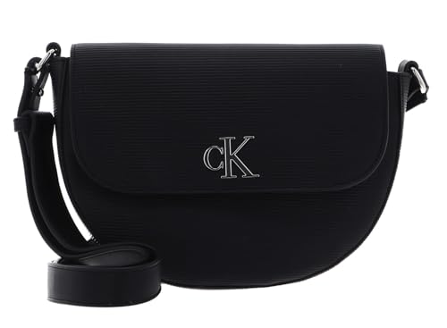 Calvin Klein CKJ Minimal Monogram Saddle Bag S Black