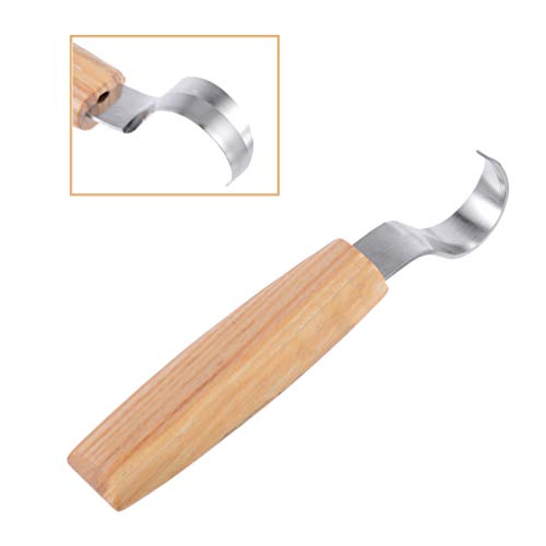 Wood Carving Tools Set, TEOYALL Carving Hook Knife, Sloyd Whittling Knife, Chip Detail Knife, Carving Knives Kit for Woodworking Spoon Carving (#1)