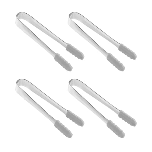8 pinzas for cubitos de hielo de acero inoxidable y silicona for barra de cocina. Para guardar hielo y alimentos