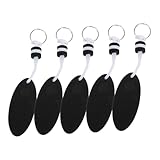 TOPBATHY 5 piezas Llaveros Flotantes para Llaves con Colgante de Tabla de Surf Negras Resistentes para Deportes Acuáticos y Actividades al Aire