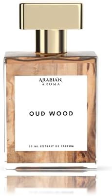 Arabian Aroma Oud Wood Men's Perfume | Smokey Woody fragrance for men with Grapefruit, Vetiver, Orris Notes | Strong, Dark Wood Men Perfume | Extrait De Parfum | Long Lasting Perfume for Men (50ml)