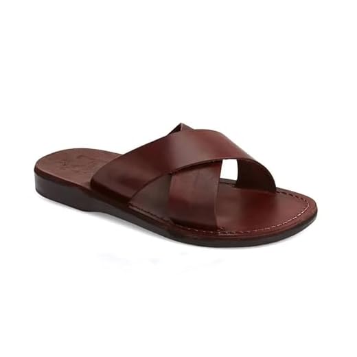 Elan - Leather Slide On Sandal - Brown