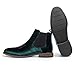 Men’s Velvet Chelsea Boots Green Velvet Ankle Dress Boots for Men Comfortable Slip On Fashion Footwear Unique Smart Casual Style