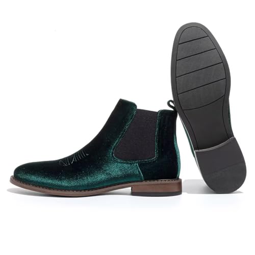 Men’s Velvet Chelsea Boots Slip On Dress Ankle Boots Formal and Casual Fashion Footwear2