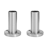 LMF20LUU Lange Linearkugellager mit rundem Flansch, 20 mm Bohrungsdurchmesser, 32 mm Außendurchmesser, 80 mm Länge mit doppelseitiger Gummidichtung für CNC, 3D-Drucker 1 Stück