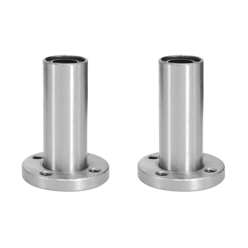 LMF20LUU Lange Linearkugellager mit rundem Flansch, 20 mm Bohrungsdurchmesser, 32 mm Außendurchmesser, 80 mm Länge mit doppelseitiger Gummidichtung für CNC, 3D-Drucker 1 Stück
