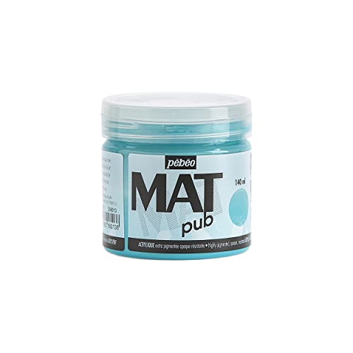 ペベオ(Pebeo) ウォールアート用水性アクリル絵具 マットピュブ 140ml ターコイズブルー13