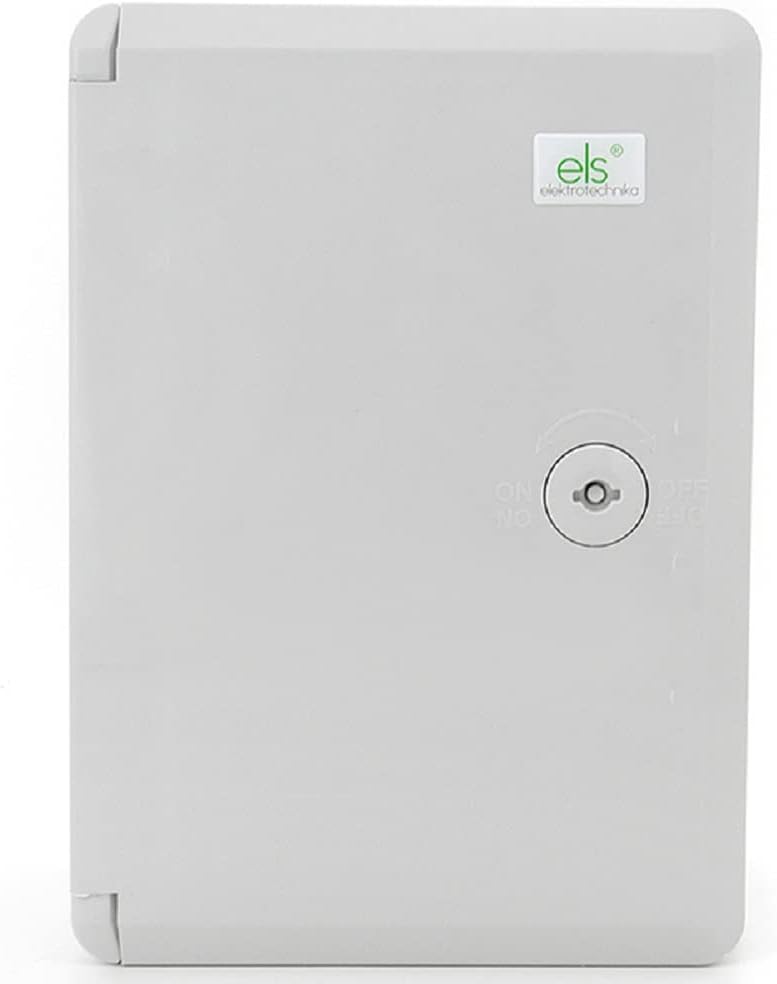 ELS Elektrotechnika Industrial Cabinet IP65 Galvanised Mounting Plate Locking Door with All-Round Seal Wall Housing Empty Housing ABS Plastic Empty Cabinet 220 x 310 x 140