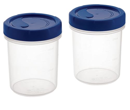 Image of All Time Twister Airtight Food Storage Container Set of 2 | 300ml Each | BPA Free Leakproof Round Plastic Kitchen Containers with Locking Lid | Food Grade Storage Boxes - Transparent