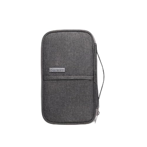 Carteira Case Porta Passaporte Bolsa Cartão Id Viajem (Cinza)
