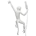 Unndysrt Monkey Light Wall Lamp, Industrial Wall Mount Lighting Fixture Vintage Resin Monkey Shape for Dining Living Room Bedroom Club Decoration Hanging Lamp(White)