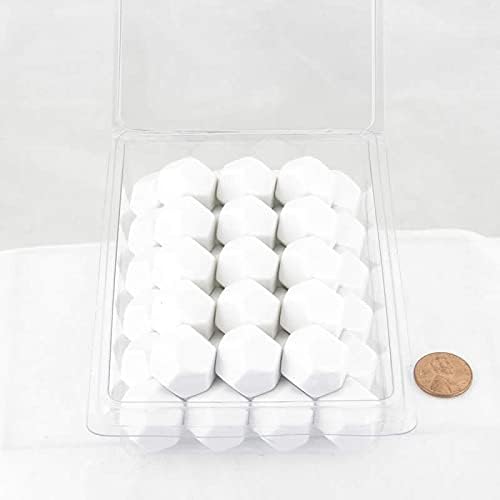 White Blank Opaque Dice D12 Aprox 16mm (5/8in) Pack of 50 Wondertrail