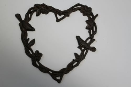 Vintage Vintage Style Cast Iron Wild Birds Birdwatcher Wall Decor Hooks, Big Hearts 4-1 Set (5 Items)