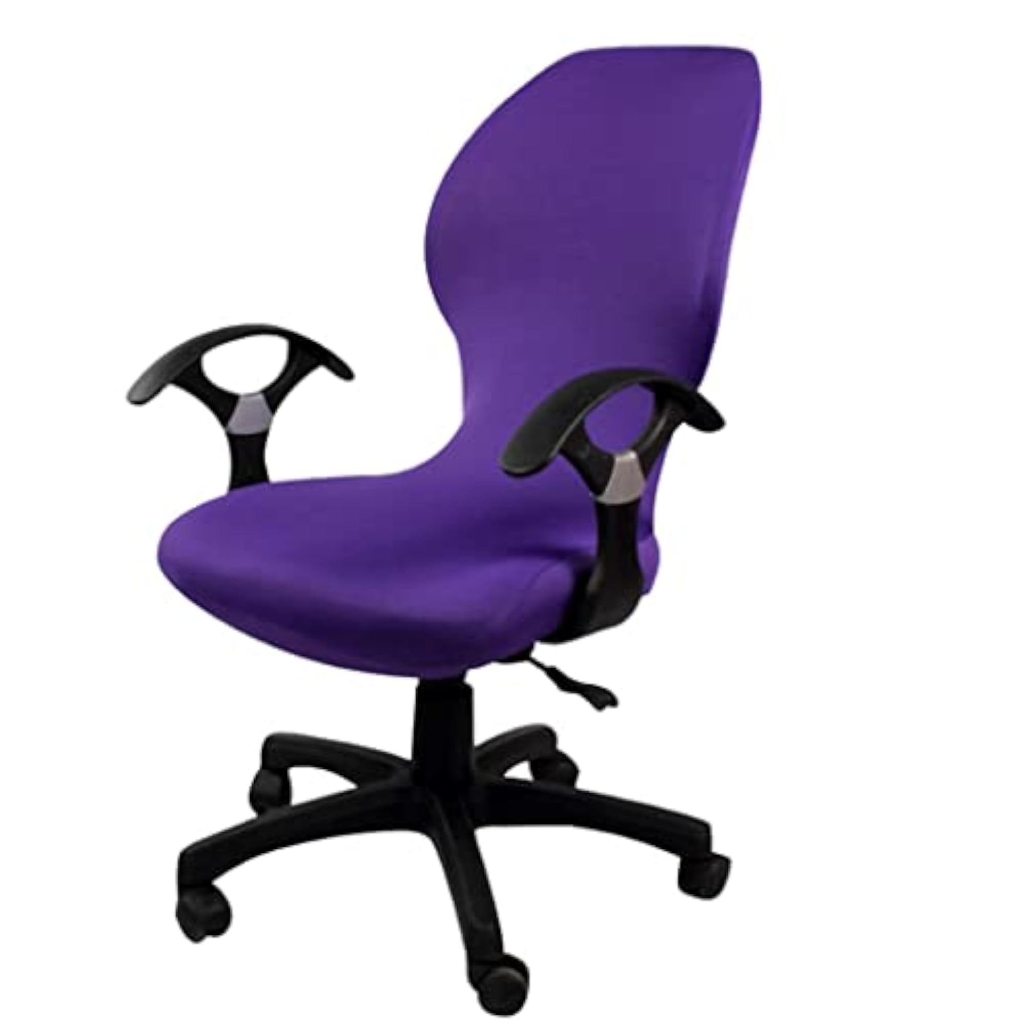Elastic Swivel Computer Chair Cover, Purple Slipcover