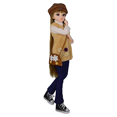 Muñeca BJD con ropa de otoño y accesorios miniatura 2