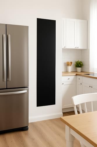 Image of DreamKraft Black Chalkboard Wall Sticker 45 x 200 cm | Self-Adhesive Removable Vinyl Writing Sticker with 5 Chalks | Reusable Chalkboard Decal for Home, School, Office, Kitchen, Kids Room
