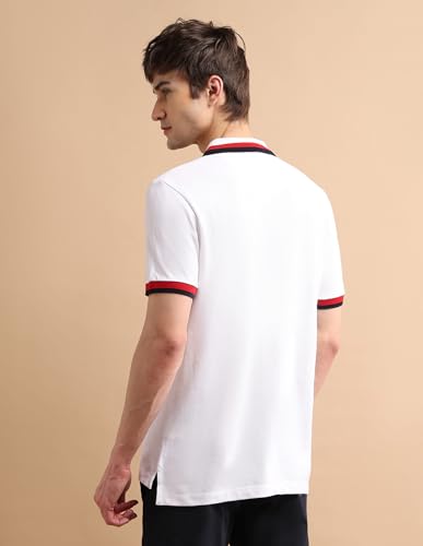 Image of U.S. Polo ASSN. Solid Slim Fit Polo T Shirts for Men - 100% Cotton, Half Sleeves Mens Tshirt