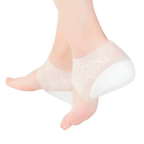 Image of Healifty Height Increase Soles Heels Sleeve Gel Heel Height Invisible Elevators Arch Support Pads Heel Protectors Cushion for Plantar Fasciitis and Heel Spurs Relief (5.5cm)