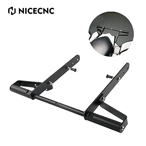 NICECNC Black Rear Wide Grab Bar Aluminum Stainless Steel Compatible with Yamaha Raptor 700 2006-2022 700R 2015 2016 2017 2018 2019 2020 2021 2022