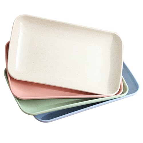Set 4 platos rectangulares para sushi color mix miniatura 1