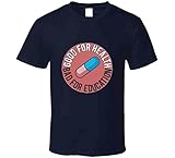 Akira Pills Logo Retro Vintage Style T-Shirt and Apparel T Shirt M Navy