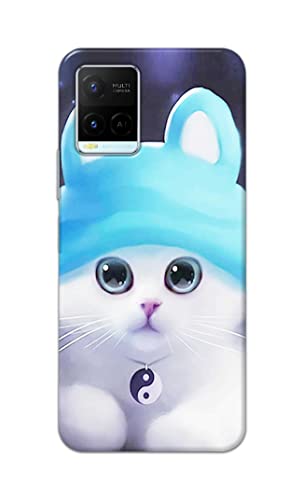 Image of Chinese Cutie Kitten Cat Big Eyes Lovely Girl Ears Hard Back Case Cover for Vivo Y21 (2021) / Y33S Back Cover -(J5) VNS2221