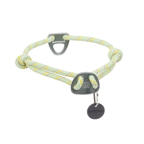 RUFFWEAR Knot-a-Collar mittelgroßes Hundehalsband, Kletterseil, verstellbar und stabil für Spaziergänge mit dem Hund, Größe M (36–50 cm), Moosgrün