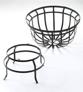 Round Steel Basket Planter With Natural Coir Liner #TOP2