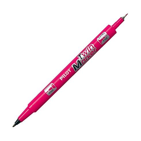 Pilot Marqueur permanent Twin Marker 2 pointes 0 8 mm et 2 mm Pochette de 10 assorties - vue 3