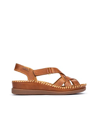 Pikolinos Sandales à semelles compensées en Cuir CADAQUES pour Femme Color BRANDY