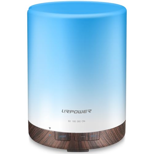 URPOWER 300ml Essential Oil Diffuser Ultrasonic Air Humidifier AUTO Shut Off Aromatherapy Scent...