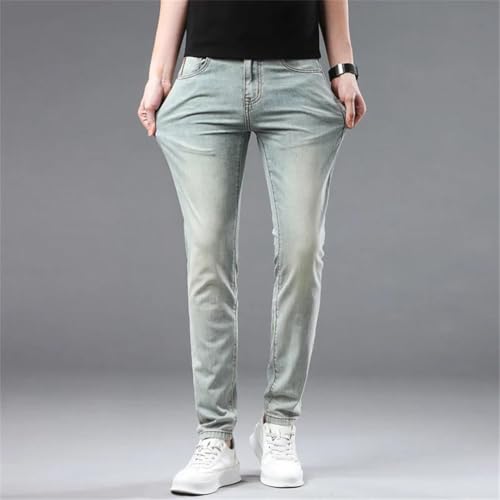 Men's Retro Fashion Business Casual Slim Straight Jeans2