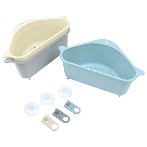 3 Pack Corner Sink Strainer, Sink Basket, Sink Drain Shelf, Multi-functional Great for Fruits and Vegetables Cover