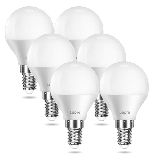 Lepro E14 LED Light Bulb, Small Screw Light Bulb, 4.2W 470lm, 40W Equivalent, Warm White 2700K E14 Golf Ball Bulb, Energy Saving P45 SES Golfball Bulb