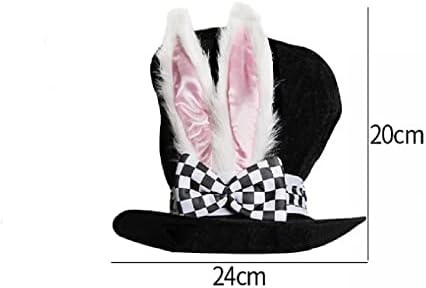 Bunny Ear Top Hat, One Size Fits All Velvet, Cute Bunny Ears, Perfect for Easter Parties, Halloween Costumes, Cosplay Accessory, Carnival Hat image 5