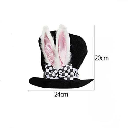 image for LKQBBSZ Bunny Ear Top Hat, One Size Fits All Velvet, Cute Bunny Ears, 