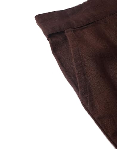 Image of Yash Gallery Women's Regular Fit Mid Rise Solid Cotton Slub Ankle Length Regular Trouser Pant