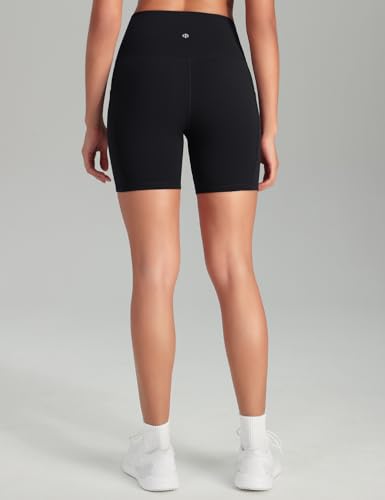 HeyNuts Essential/Workout Pro Biker Shorts with Side Pockets for Women, High Waisted Compression Yoga Shorts 4''/ 6''/ 8''3