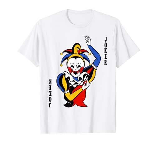 Tarjeta de juego Joker para disfraz de carnaval Camiseta