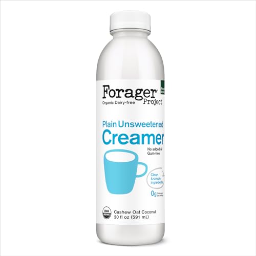 Forager Project Organic Dairy Free Plain Cashew Oat Coconut Creamer,