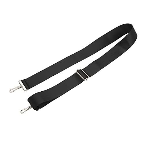 Nimomo Schultergurt Verstellbarer Nylon Schultertaschengurt 1m lang Doppelschnalle Anti-Rutsch-Ersatzgurt für Computertaschen Schwarz