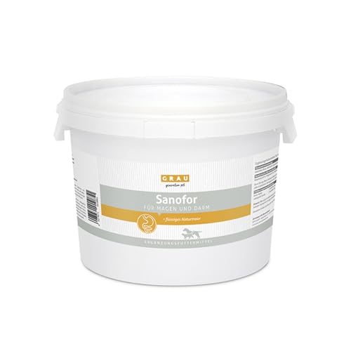 GRAU - das Original - Sanofor, Heilmoor zum Aufbau der Darmflora, für eine Vitale Darmschleimhaut und -Flora 1er Pack (1 x 2,5 kg), Ergänzungsfuttermittelfür Hunde & Katzen