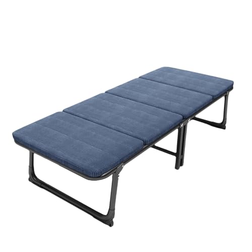 PEKJI Steel Foldable Camping Bed with Mattress Single Comfortable Foldable Bed Portable Camping Cot for Outdoor Travel Office