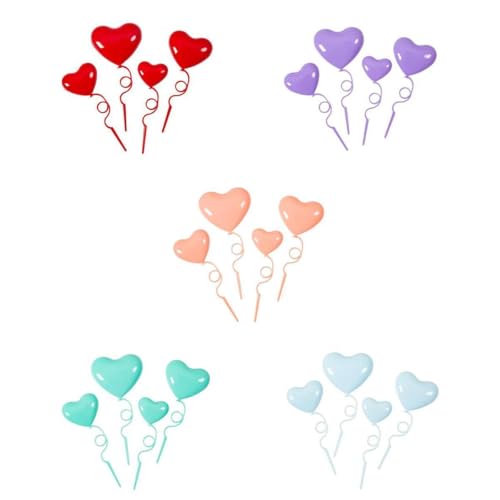 JAZZY PEARLS® Cake Decorations Heart Shape 3D Love Ornaments for Wedding