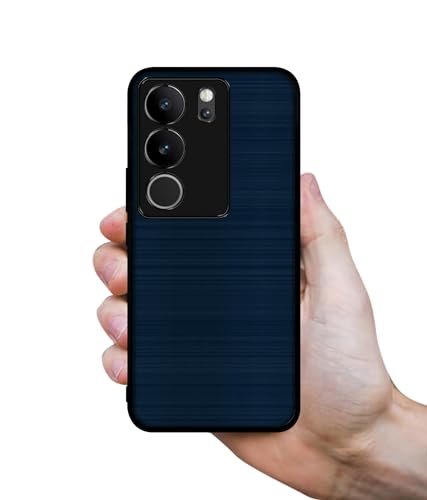 Image of Blue Line Design Premium 2D Printed Metal Back Case Cover for Vivo V29 5G / V29 Pro 5G