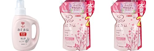 【セット品】arau.洗たく用せっけん 本体+詰替用2L 3点セット 無添加せっけんで家族思いの洗濯に
