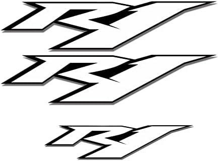 iTobest Decal Sticker R1 Fairing Decal Compatible with Y-amaha YZF R1 Stickers Decals/Y-amaha YZF R1 Vinyl Decal 6.5''x1.45''/ R1 Decal Front Upper Nose Fairing 5.1''x1.15'' (Silvery White)